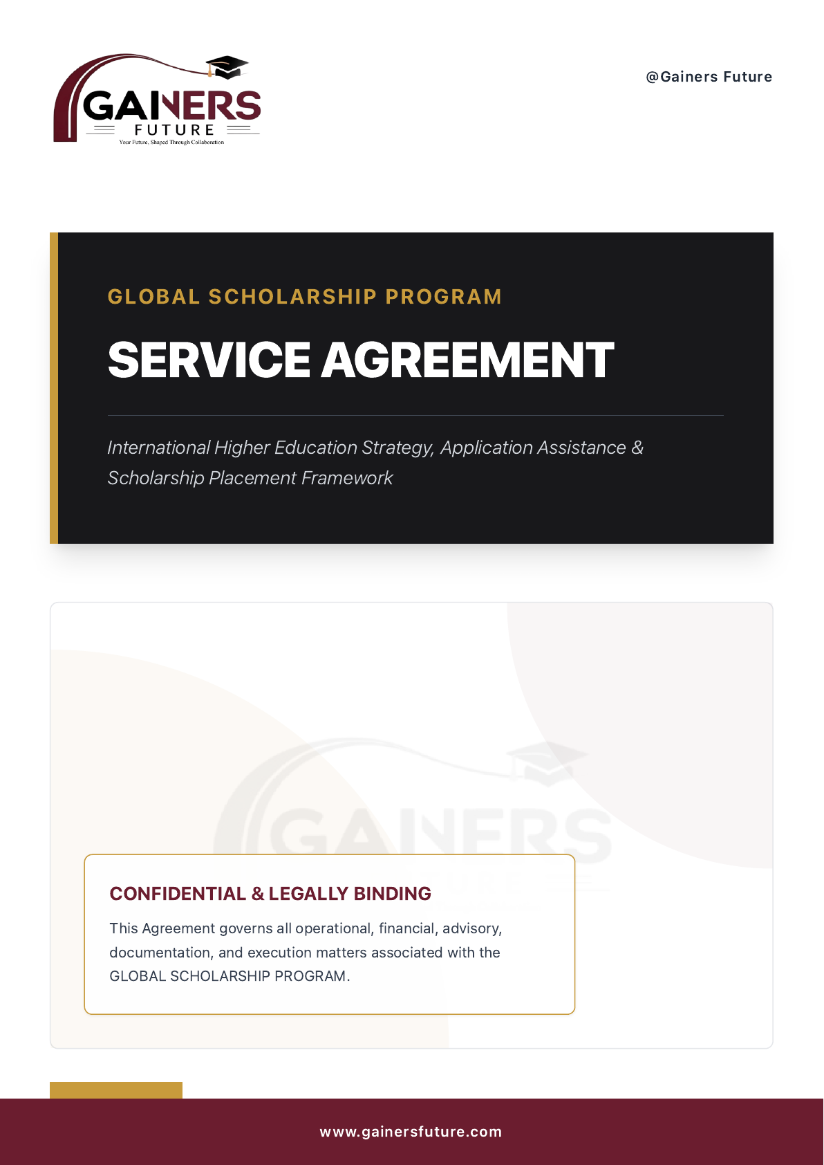 Service Agreement page 1