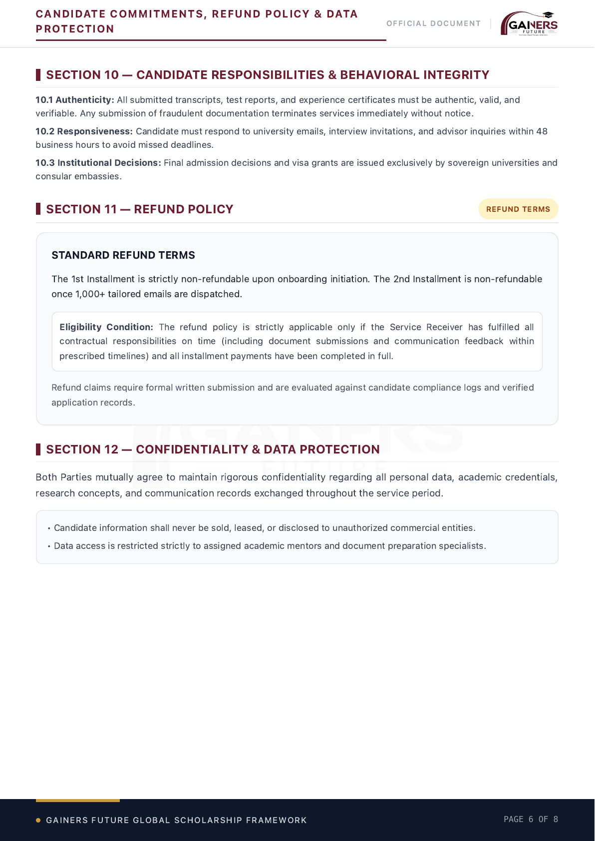 Service Agreement page 6