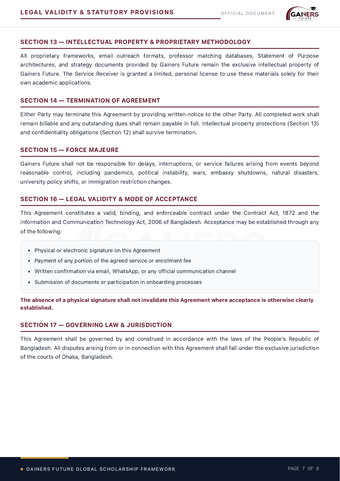 Service Agreement page 7