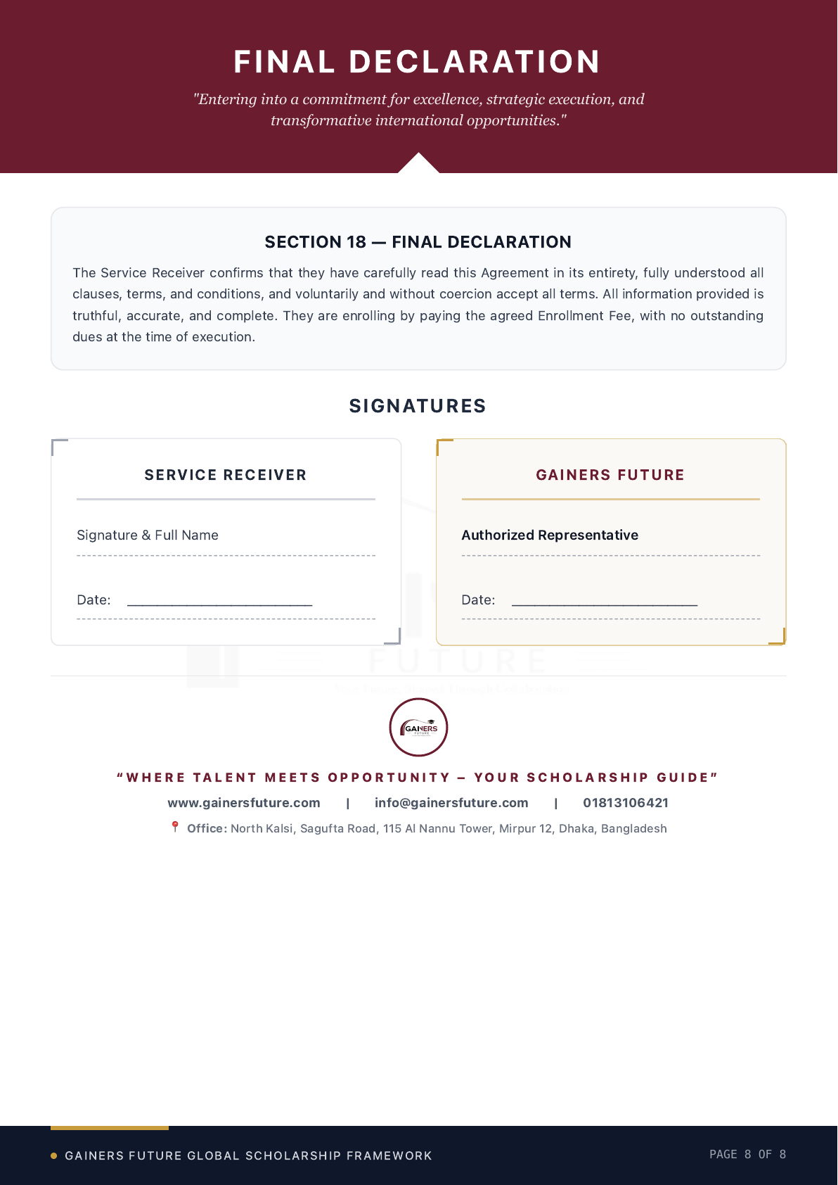 Service Agreement page 8